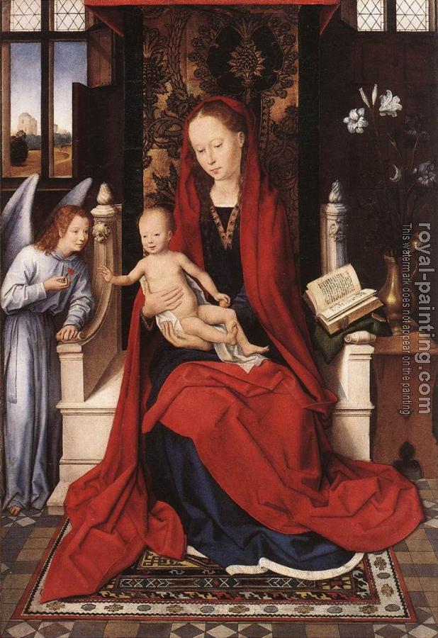 Hans Memling : Virgin Enthroned with Child and Angel